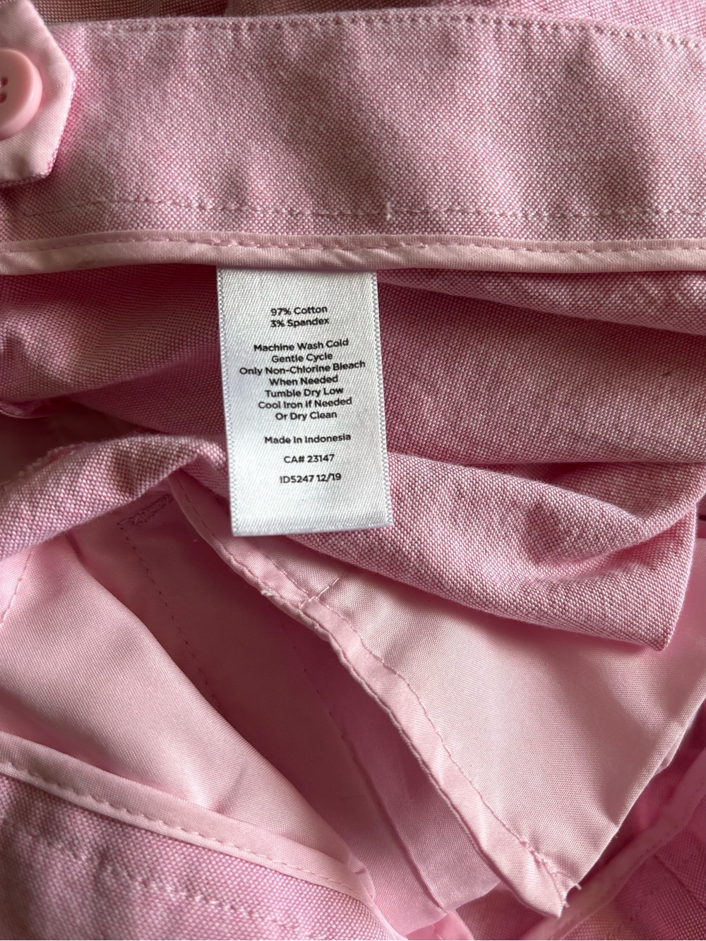 Talbots Chatham Crop Pants Pink Mid Rise Side Zip Stretch Capris Women's Size 12 - Picture 12 of 13